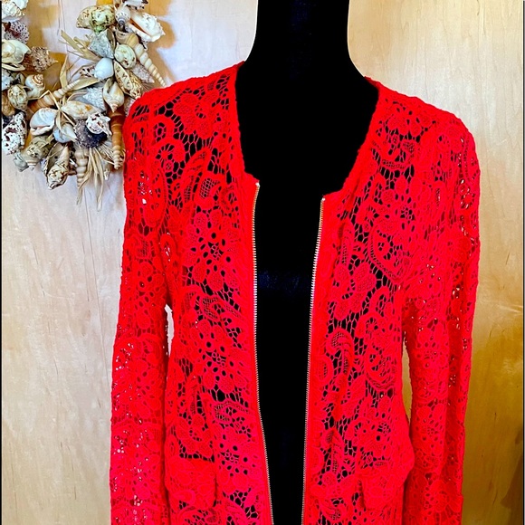 Long Sleeve Knee Length Lace Jacket - Picture 1 of 9
